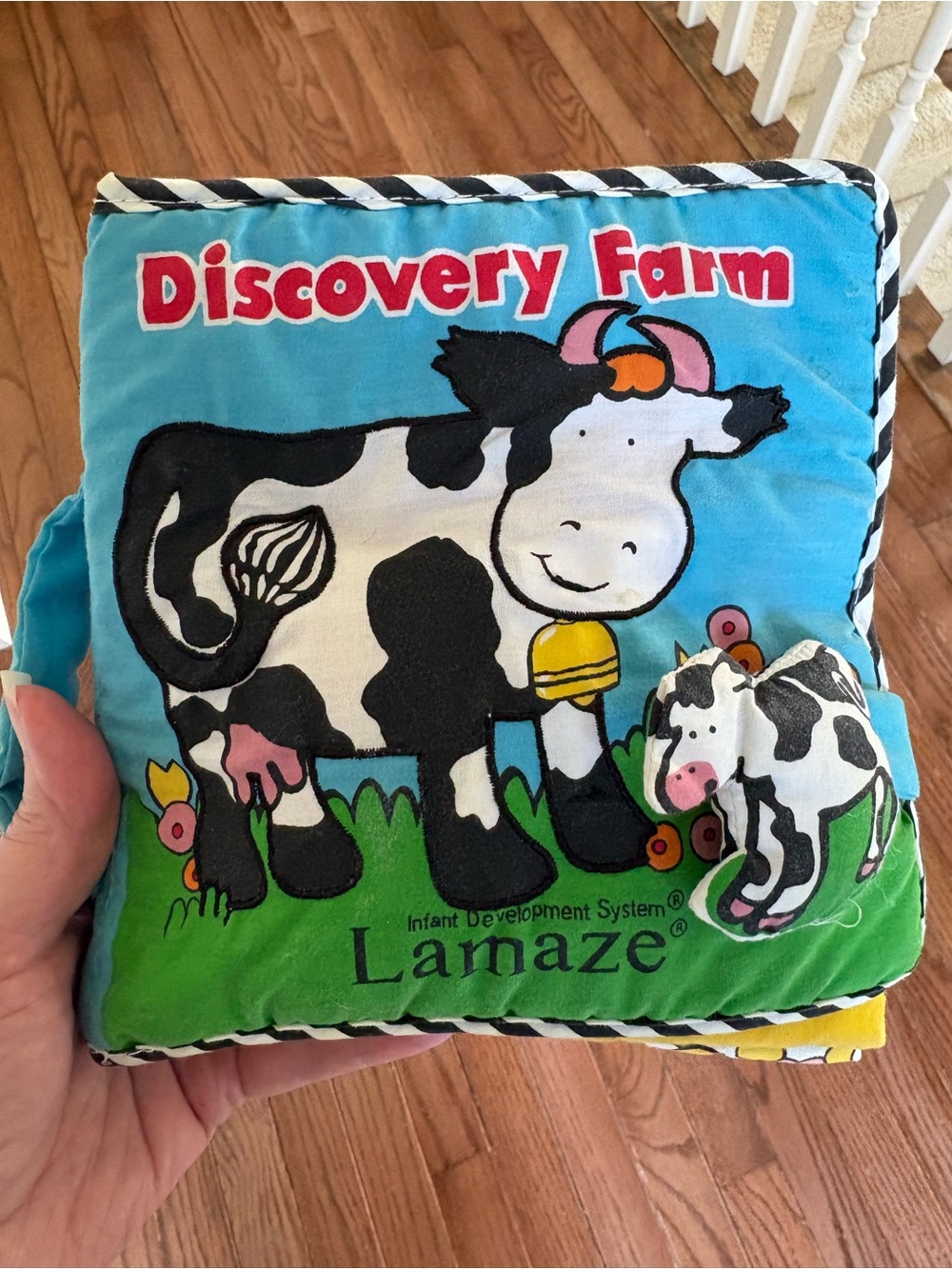 Lamaze Blue & Green Discovery Farm Soft Cloth Book